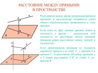 Расстояние между прямыми в пространстве