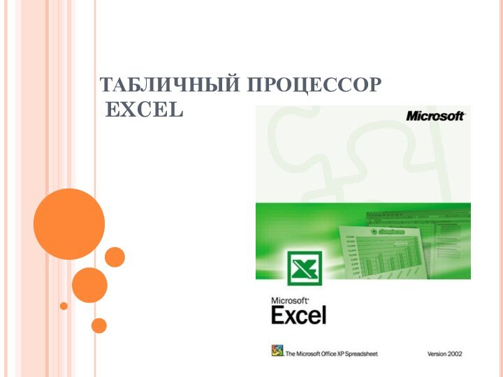 ТАБЛИЧНЫЙ ПРОЦЕССОР   EXCEL