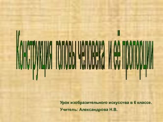 Конструкция головы человека и её пропорции