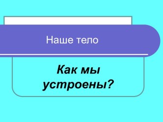 Наше тело Как мы устроены?