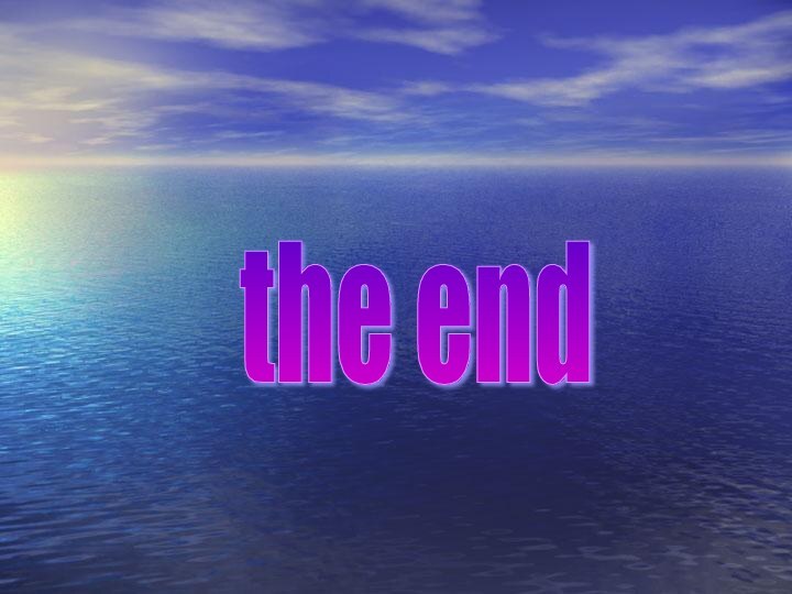 the end