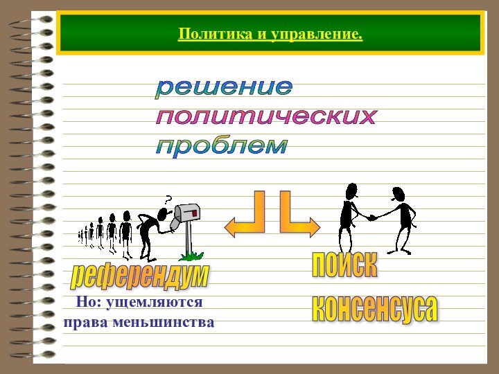 Политика и управление.решение  политических  проблем