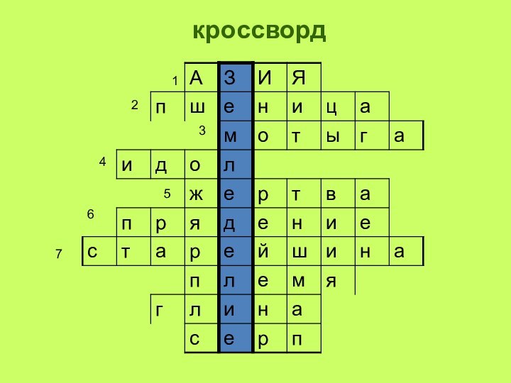 кроссворд123457