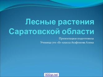 Растения Саратовской области