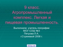 Легкая и пищевая промышленность России