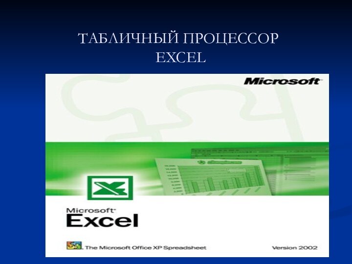 ТАБЛИЧНЫЙ ПРОЦЕССОР   EXCEL