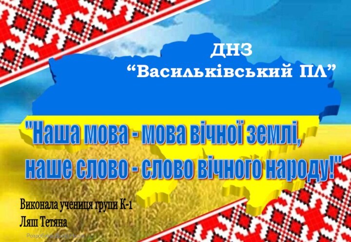 ДНЗ “Васильківський ПЛ”Розробила Долід Надія