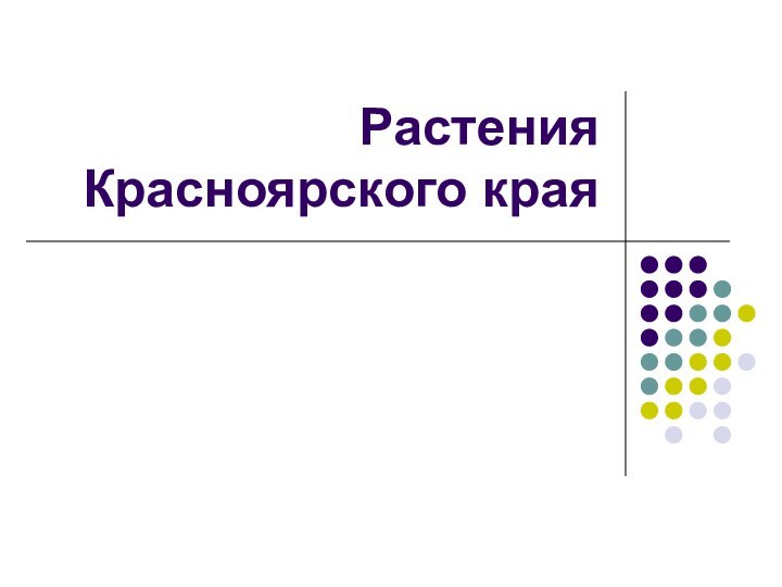 Растения Красноярского края