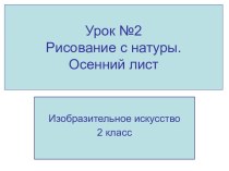 Рисование с натуры. Осенний лист