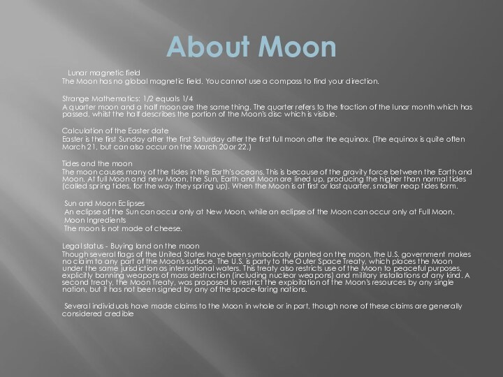 About Moon      Lunar magnetic field