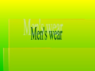 Men's wear