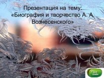 Биография и творчество А. А. Вознесенского