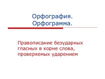 Орфография. Орфограмма