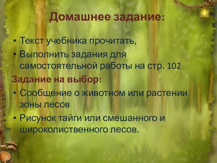 Домашнее задание: Текст учебника прочитать, Выполнить задания для самостоятельной работы на