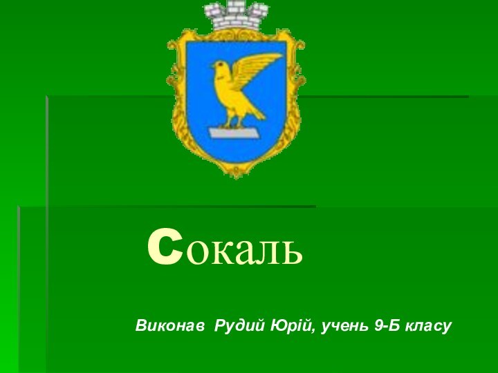 CокальВиконав Рудий Юрій, учень 9-Б класу