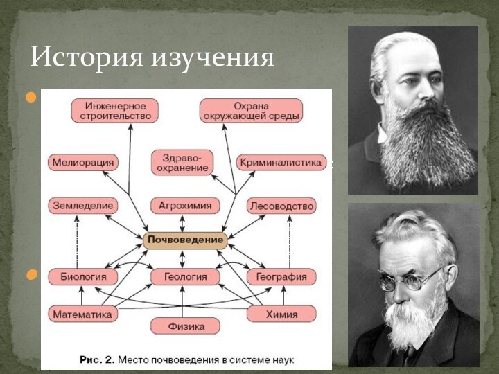 Описанию свойств почв и их классификации человек уделял внимание со времени возникновения земледелия.