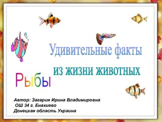 Удивительные факты из жизни животных. Рыбы