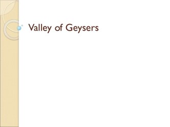 Valley of Geysers