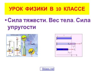 Сила тяжести и вес тела