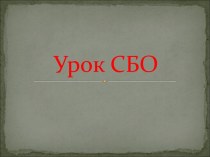 Урок СБО