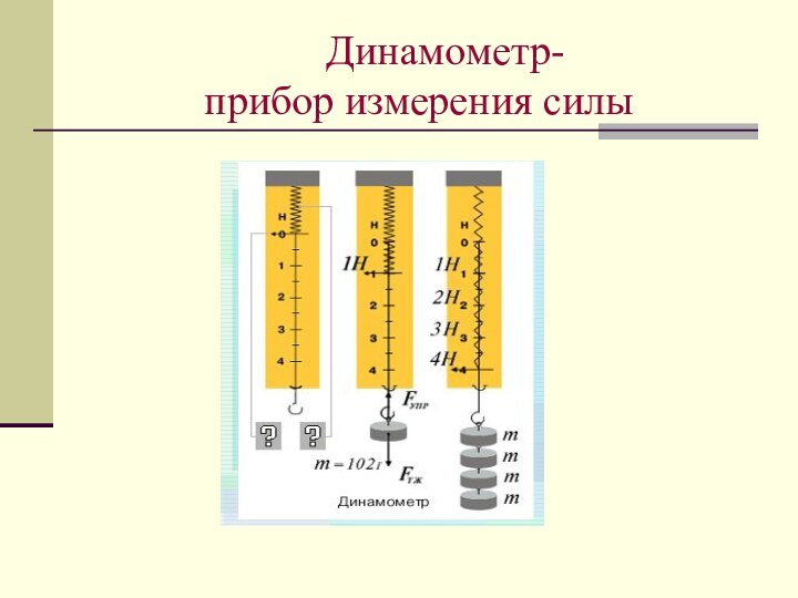 Динамометр- прибор измерения силы