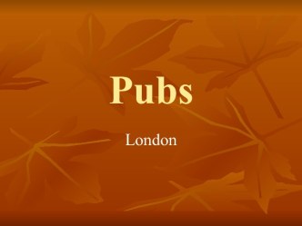 Pubs. London