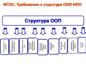 Требования к структуре ООП НОО