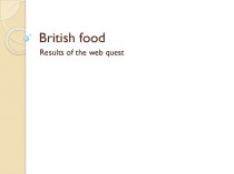 British food wq template