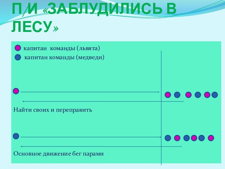 П/И «Заблудились в лесу»   капитан команды (львята)