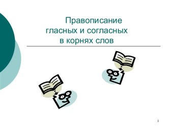 Правописание гласных и согласных в корнях слов