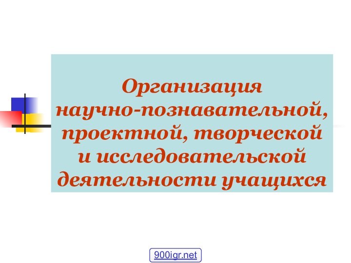 Организация  научно-познавательной, проектной, творческой  и исследовательской деятельности учащихся