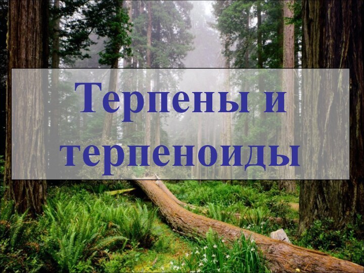 Терпены и терпеноиды