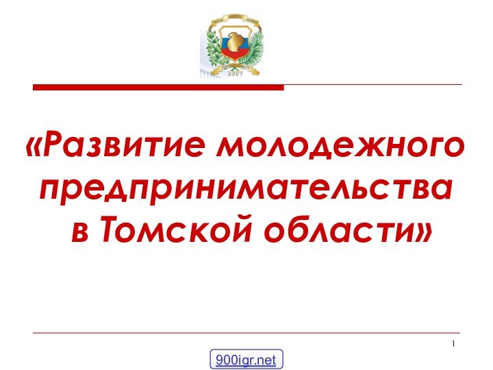 «Развитие молодежного предпринимательства  в Томской области»