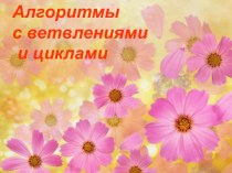 Алгоритмы с ветвлениями и циклами