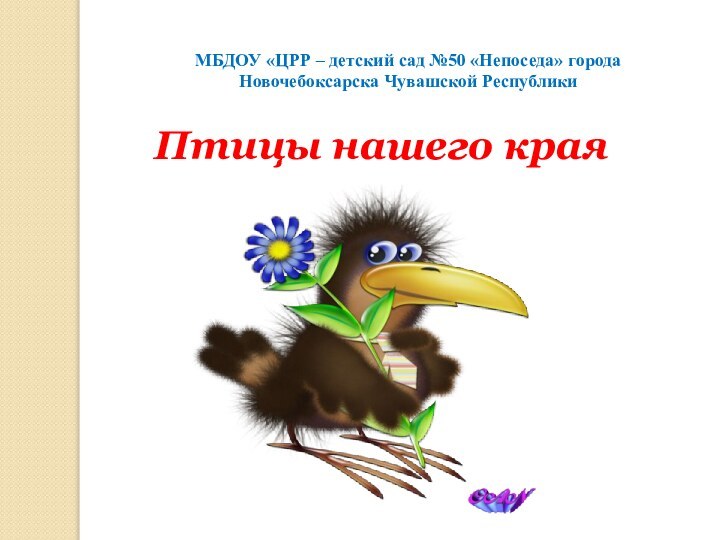 Птицы нашего краяМБДОУ «ЦРР – детский сад №50 «Непоседа» города Новочебоксарска Чувашской Республики