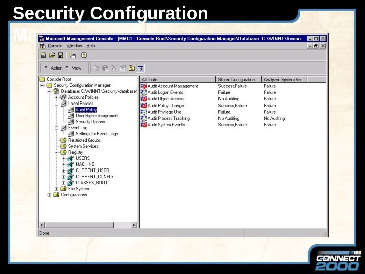 Security Configuration Manager