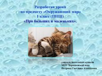 Конспект урока по окружающему миру Про больших и маленьких по УМК Перспективная начальная школа