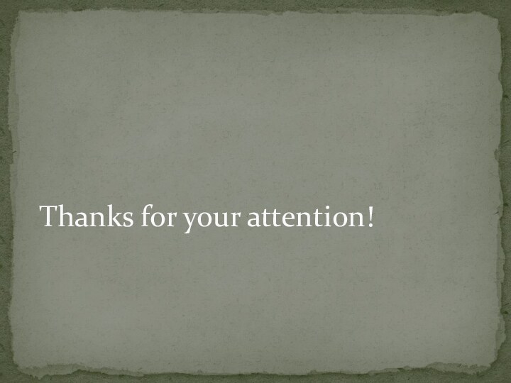 Thanks for your attention!