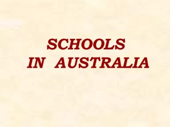 Schools in Australia