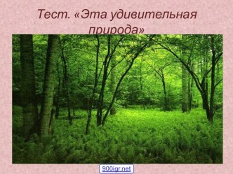 Тест удивительная природа