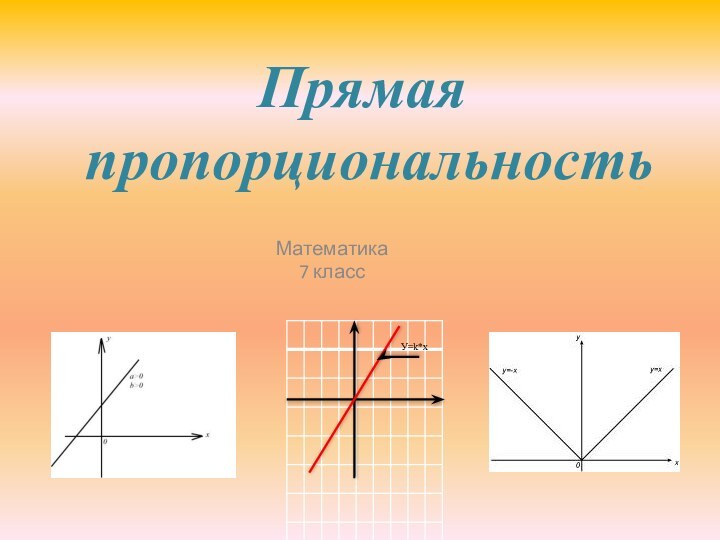 Прямая  пропорциональностьМатематика7 классУ=k*x