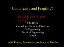 Complexity and Fragility?