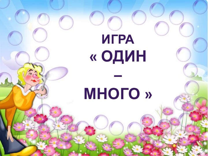 Игра« Один – Много »