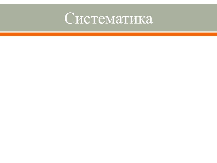 Систематика