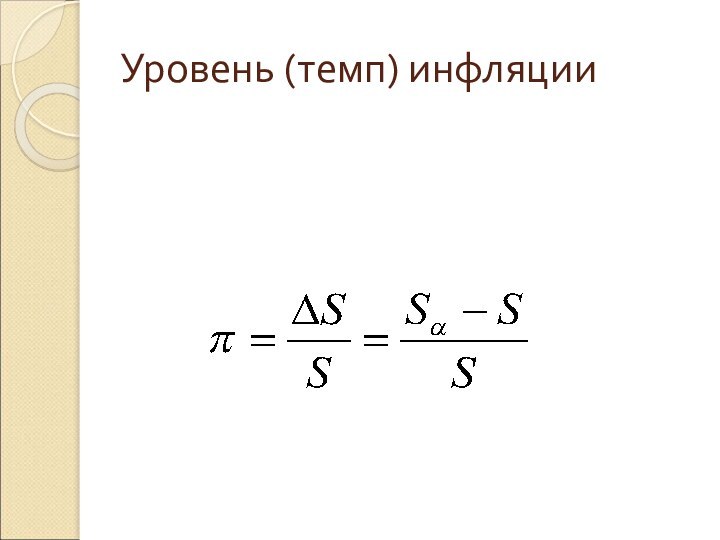 Уровень (темп) инфляции