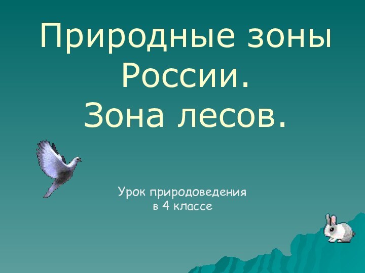 Природные зоны России.  Зона лесов.Урок природоведения в 4 классе