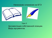 Аргументация собственной позиции. Виды аргументов