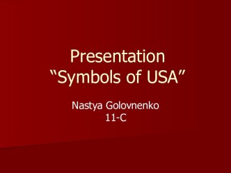 Presentation“Symbols of USA”