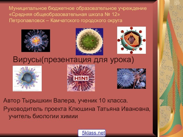 Муниципальное бюджетное образовательное учреждение «Средняя общеобразовательная школа № 12»  Петропавловск –