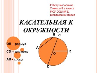 Касательная к окружности